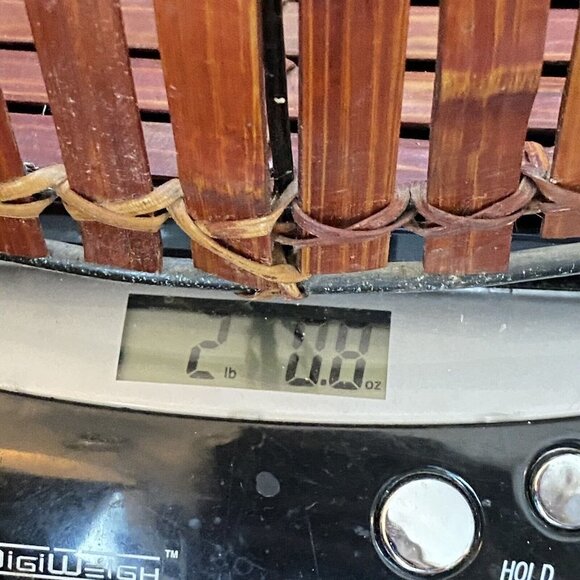 Wall Pocket Basket Semicircle Wood‎ Metal Grape Leaf Scroll Stick Slats Wine - Picture 15 of 15